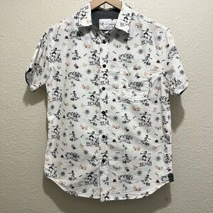 Eighth Avenue Men S Skateboarding Skeletons Button-Up Shirt Halloween Fall‎